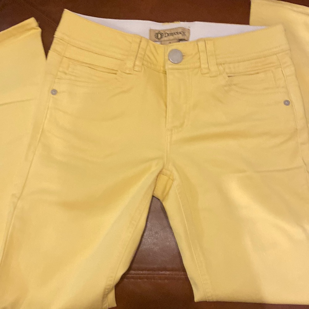 Democracy yellow stretch jeans